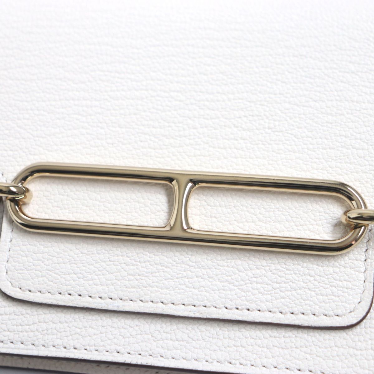 HERMES Bifold Wallet Main: Chevre Mysole Nata x Metal: Gold mens  d