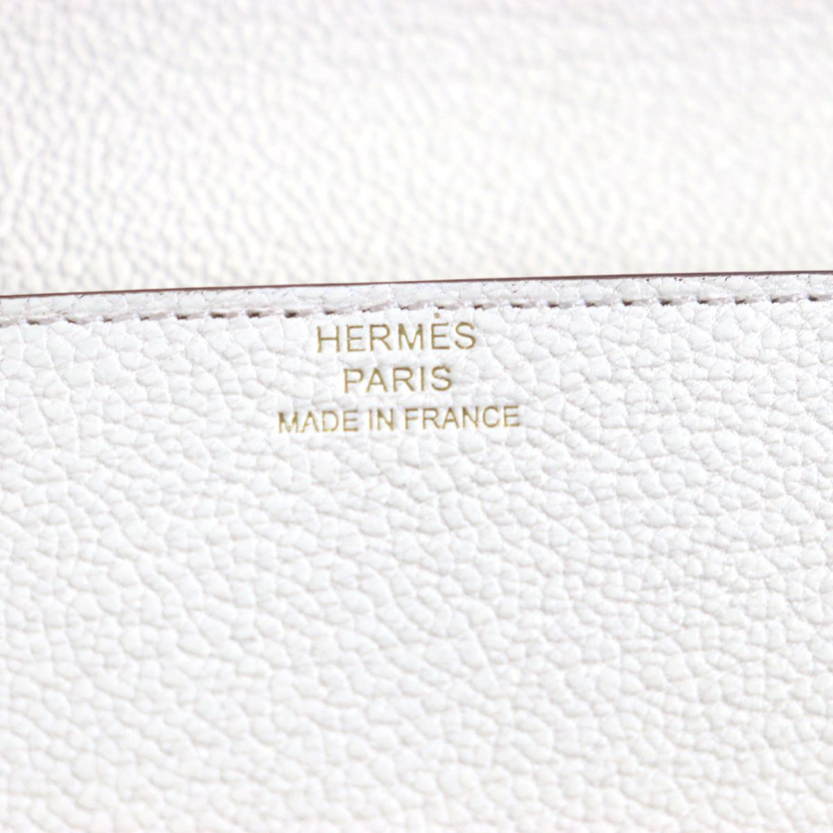 HERMES Bifold Wallet Main: Chevre Mysole Nata x Metal: Gold mens  d