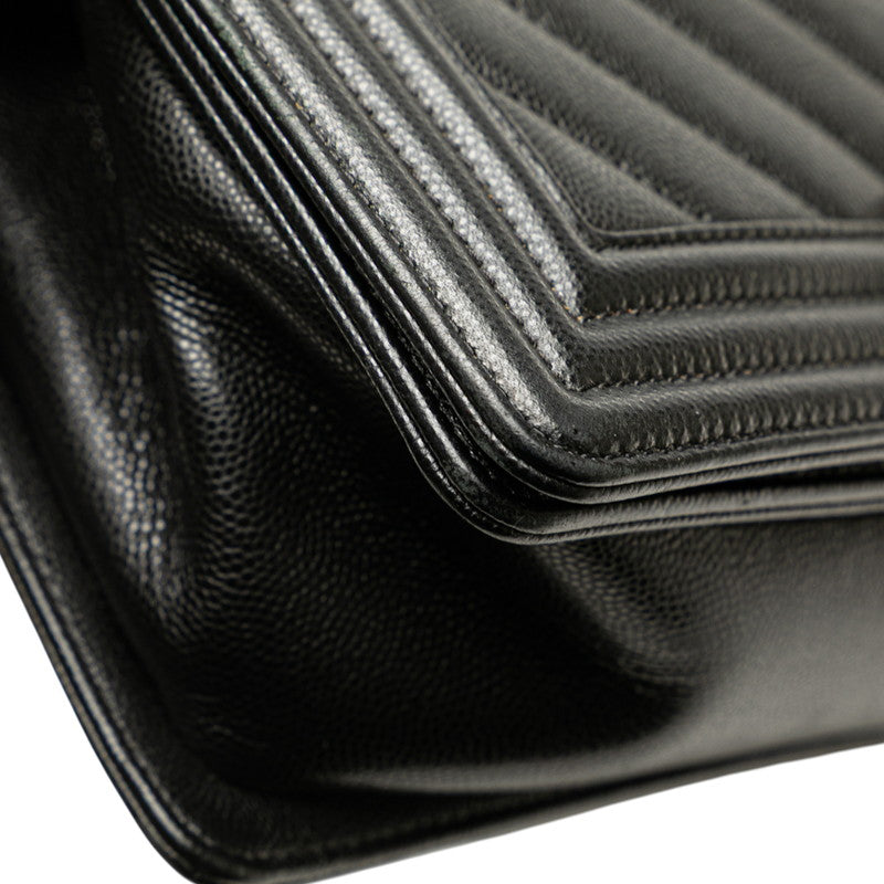 Chanel Boy Chanel Chevron Caviar Skin 2way Shoulder Bag