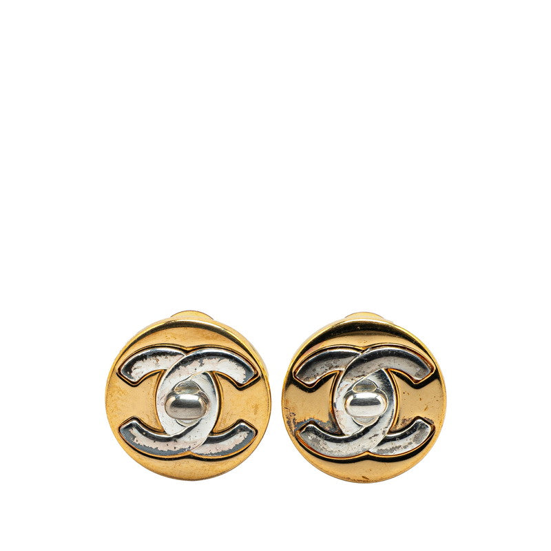 Chanel Coco Mark Turnlock Earrings 97A