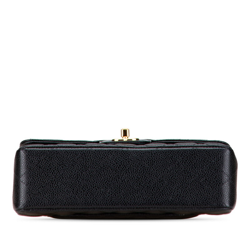 Chanel Coco Mark Double Flap Caviar Shoulder Bag