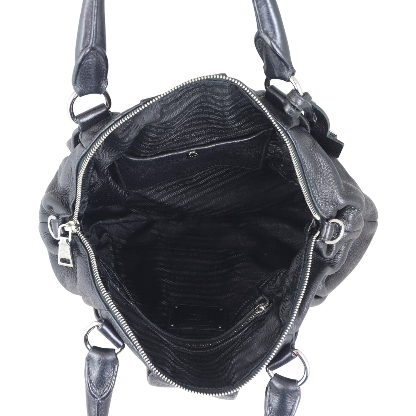 Prada Cervo Antik Bauletto Bowler Bag