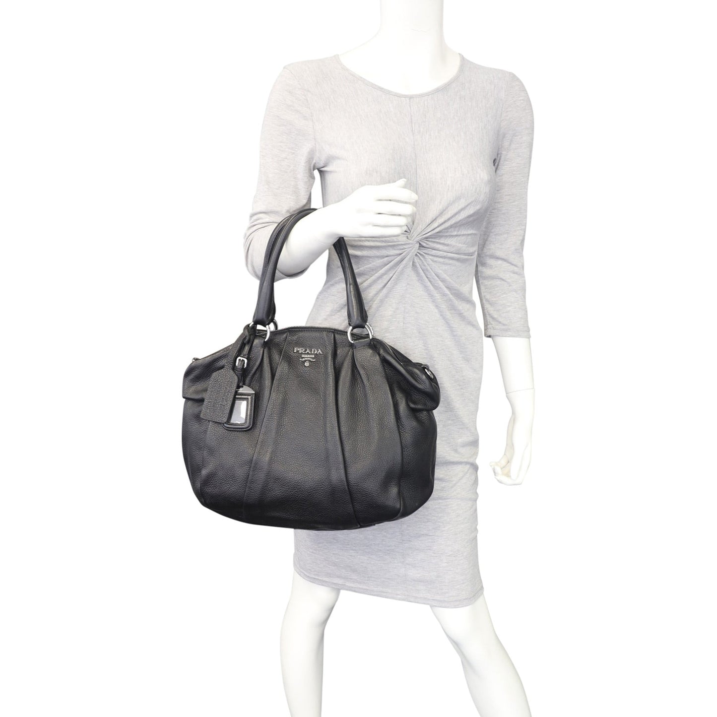 Prada Cervo Antik Bauletto Bowler Bag