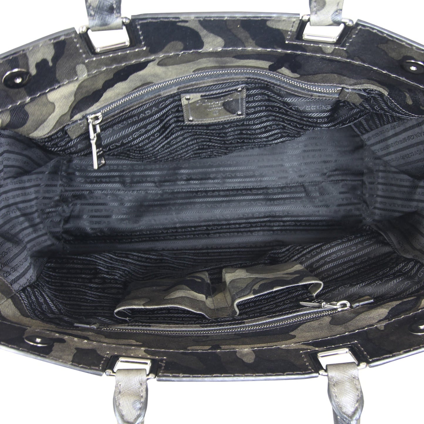 Prada Saffiano Leather Camouflage Tote Large