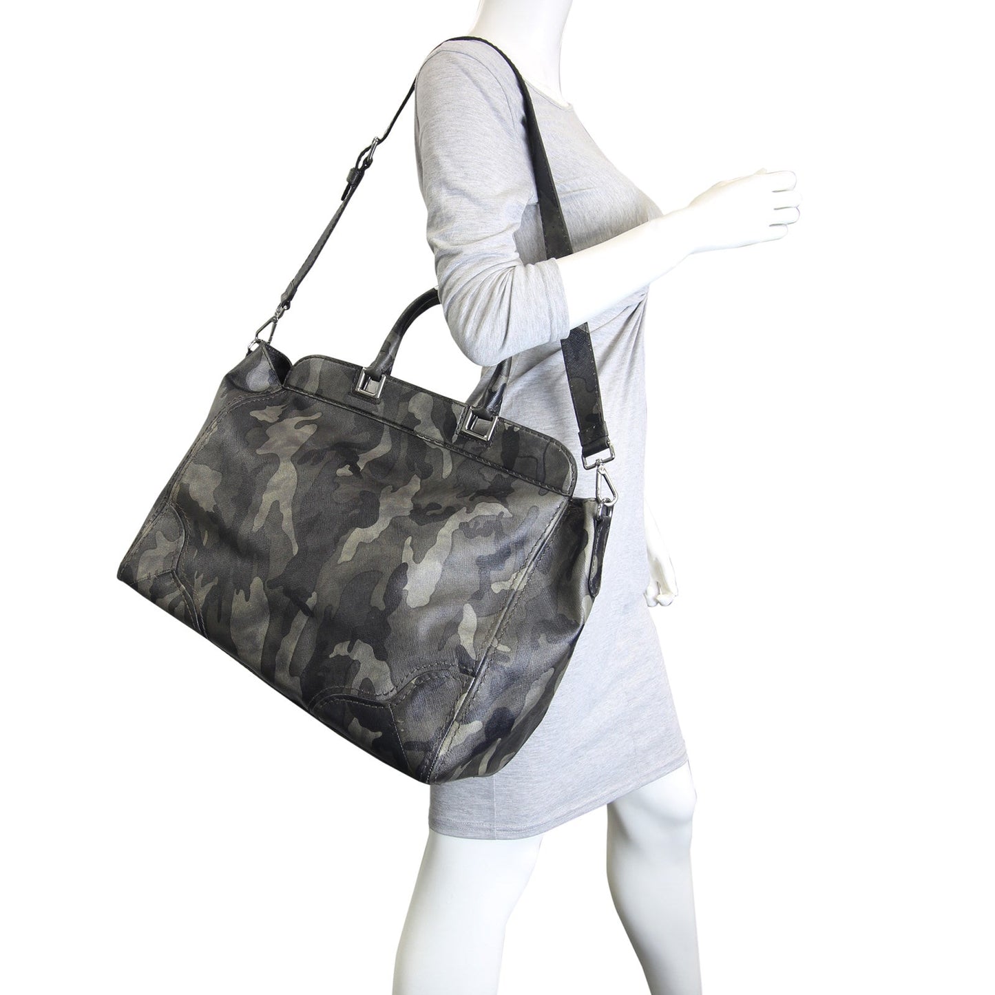 Prada Saffiano Leather Camouflage Tote Large