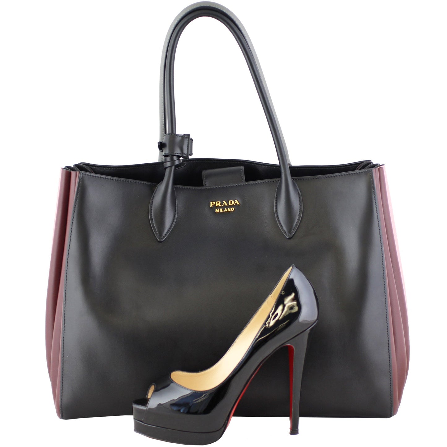 Prada City Calf Bibliotheque Bag