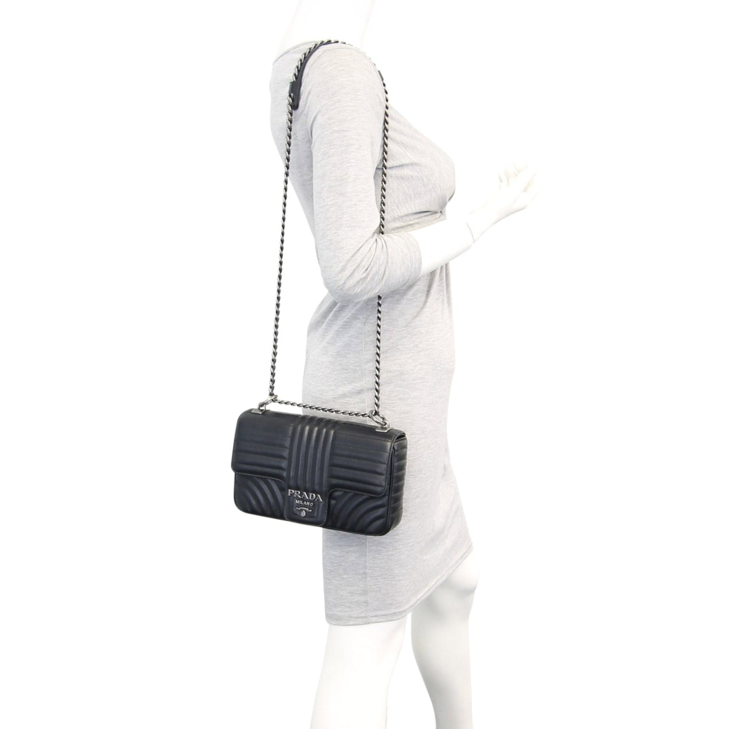 Prada Diagramme Medium Shoulder Bag