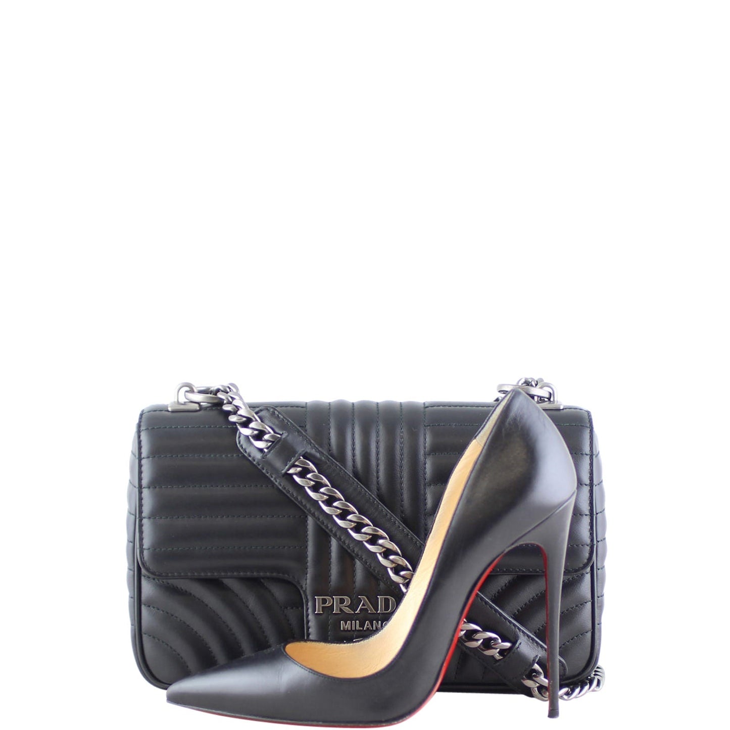 Prada Diagramme Medium Shoulder Bag