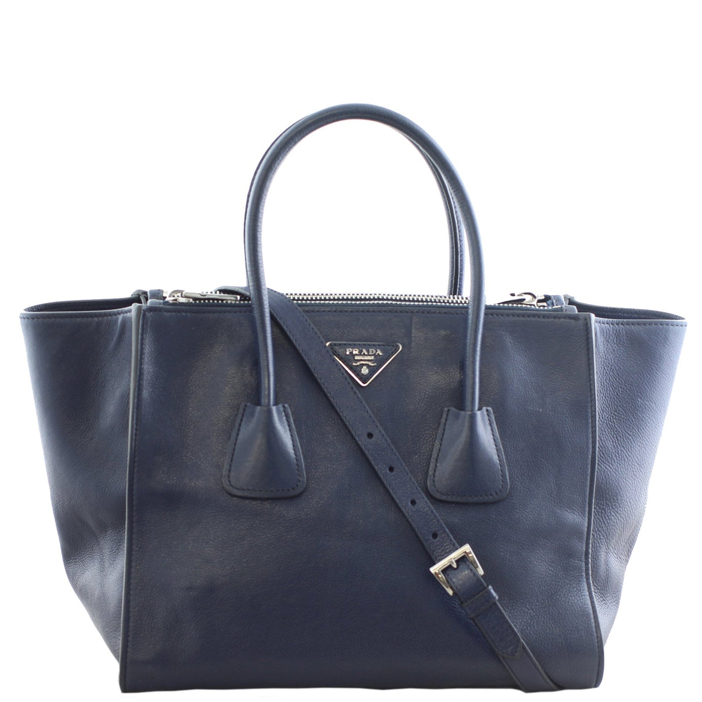 Prada Twin Pocket Glace Calfskin Tote