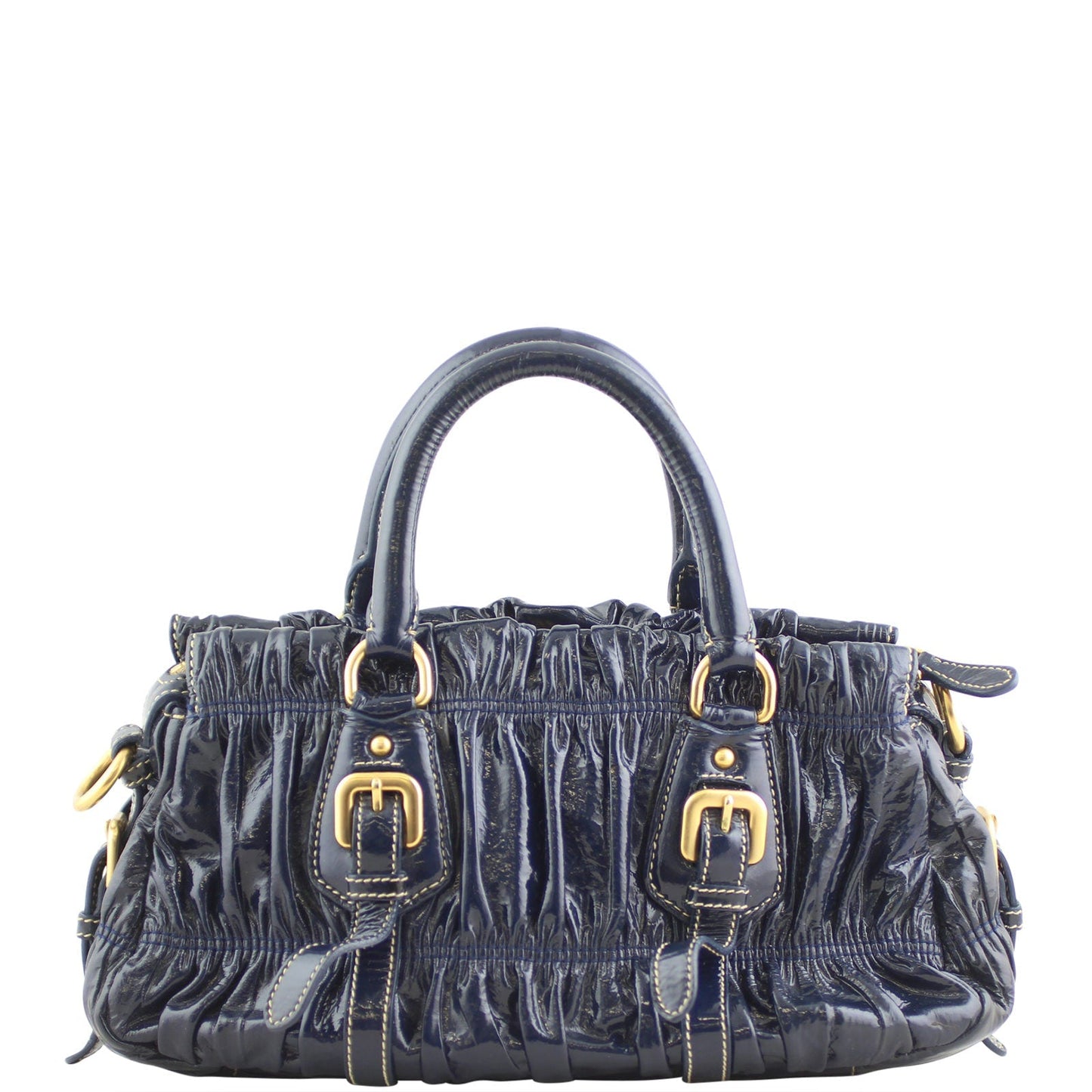 Prada Gathered Patent Bag
