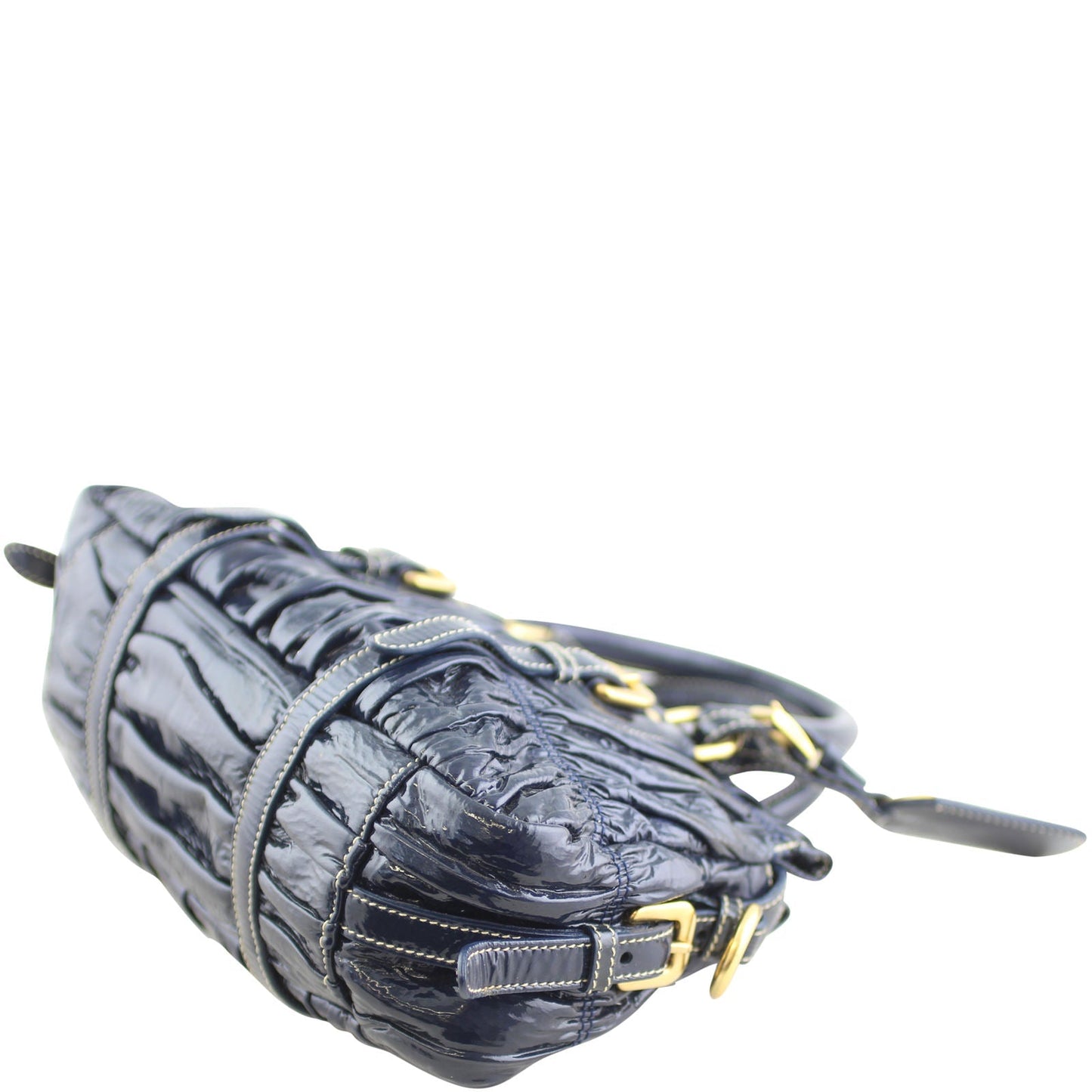 Prada Gathered Patent Bag