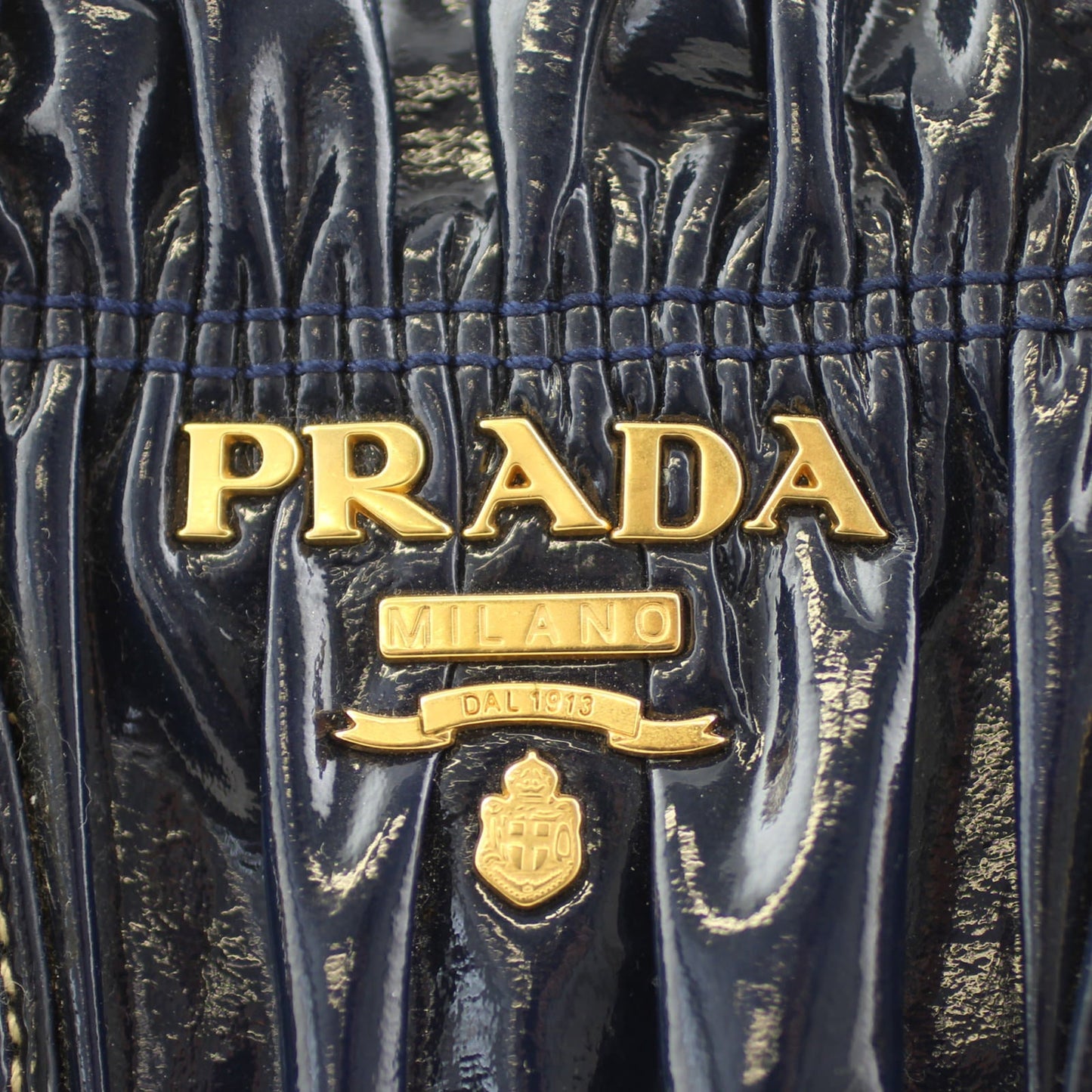 Prada Gathered Patent Bag