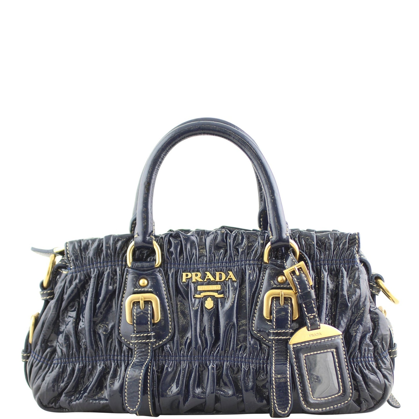 Prada Gathered Patent Bag
