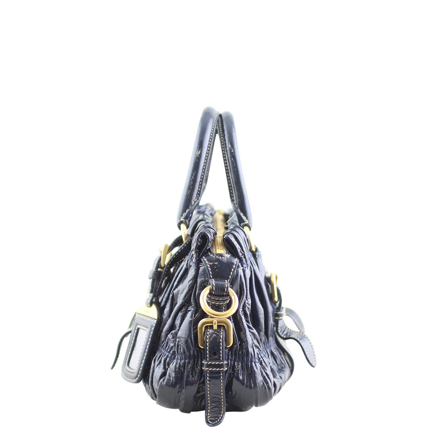 Prada Gathered Patent Bag