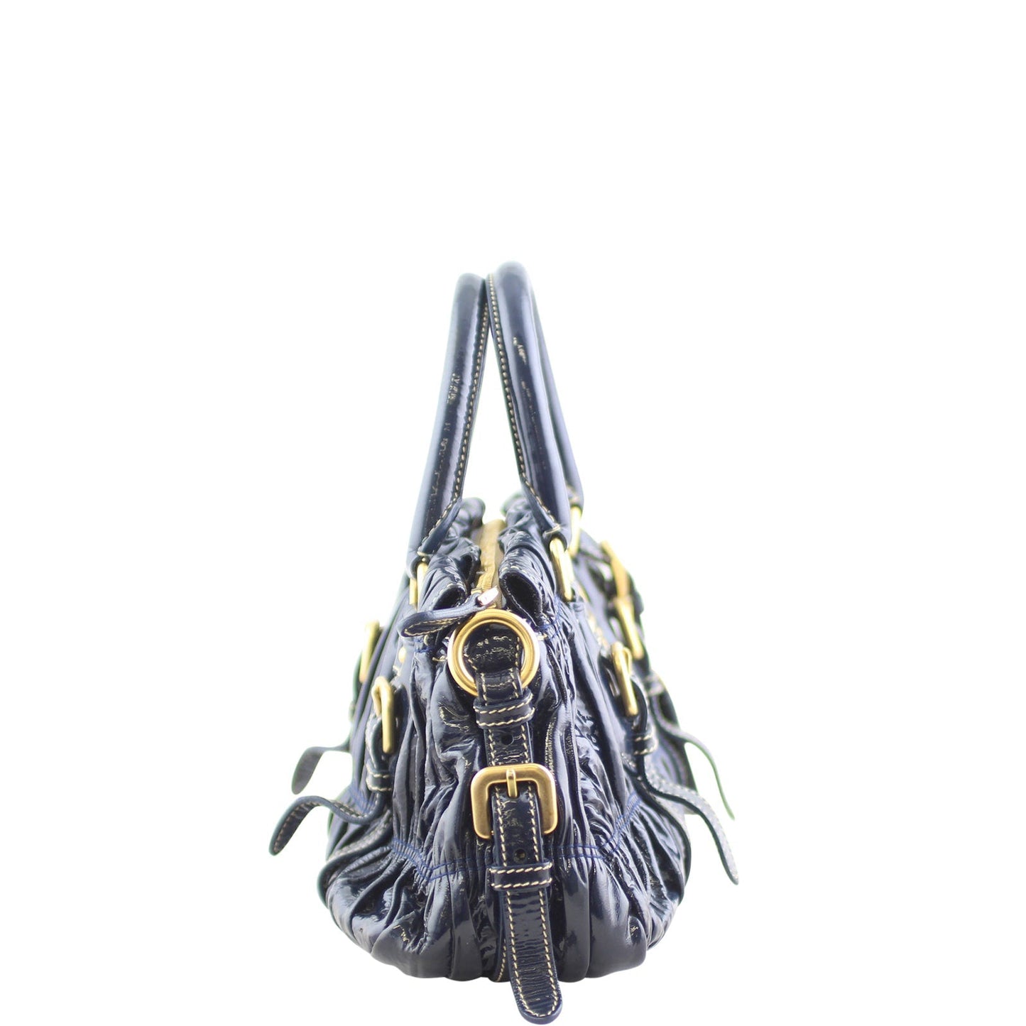 Prada Gathered Patent Bag