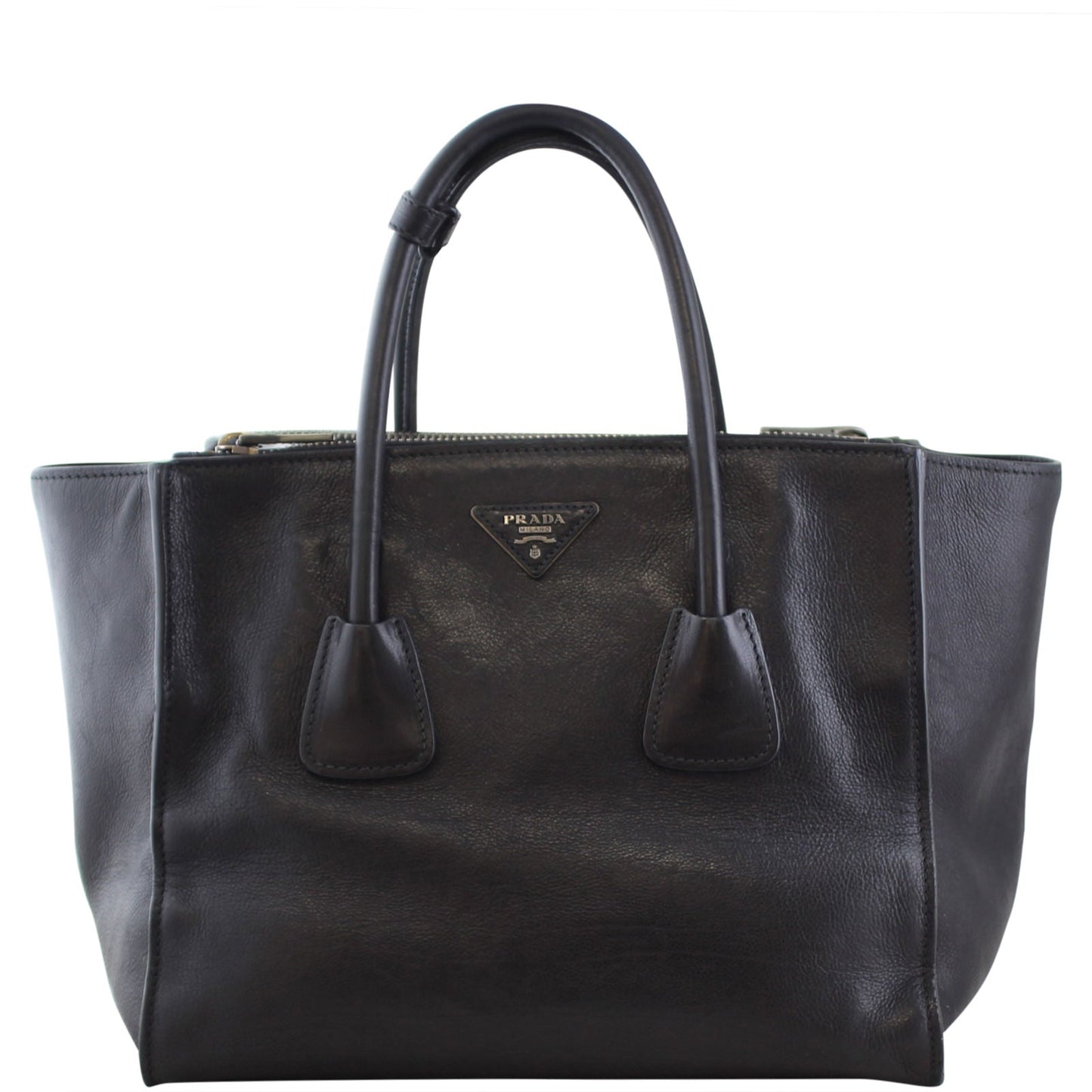 Prada Twin Pocket Glace Calfskin Tote
