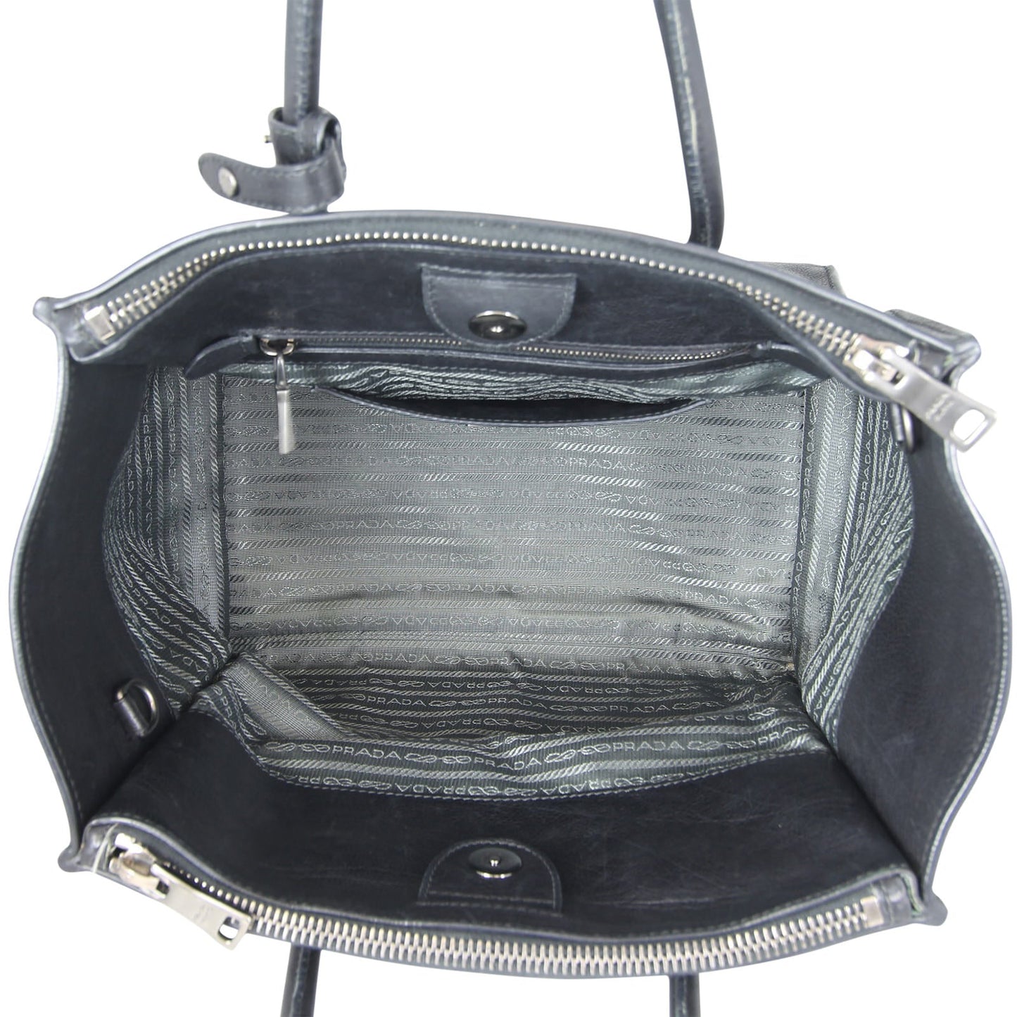 Prada Twin Pocket Glace Calfskin Tote