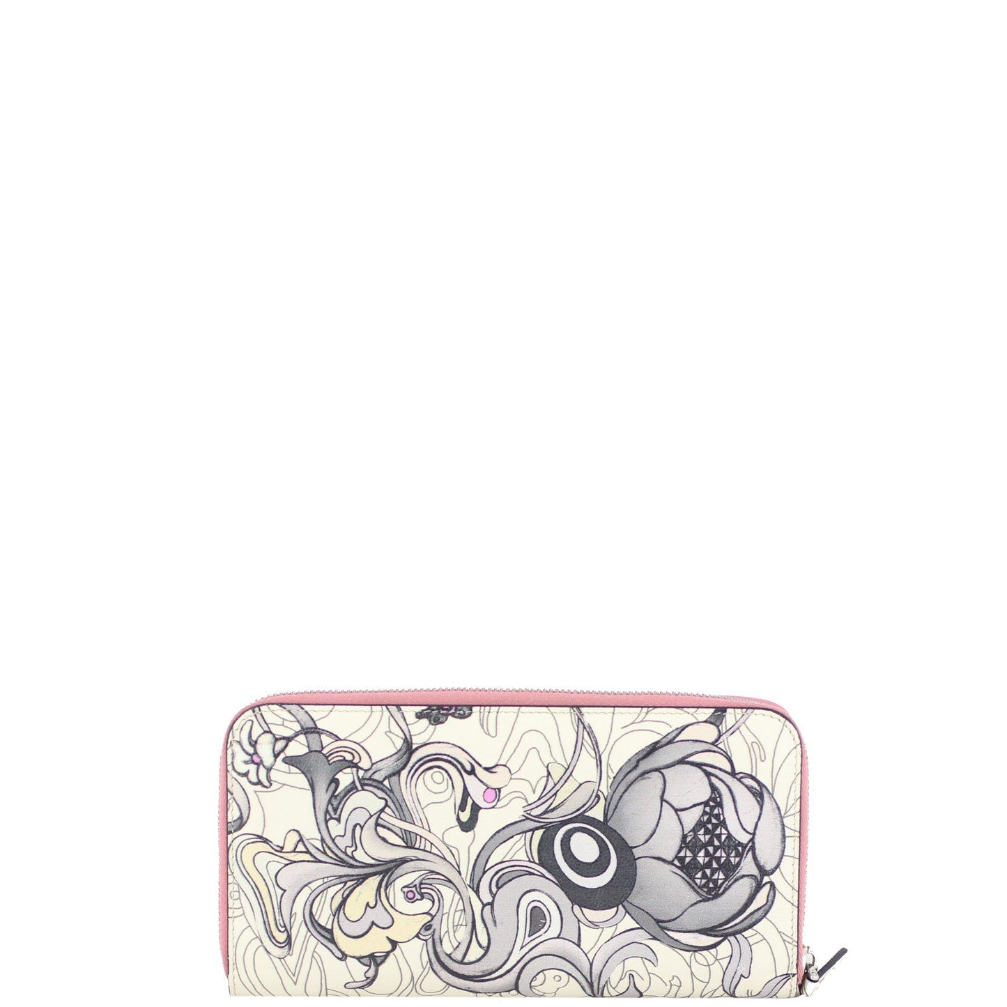 Prada Glace Rabbit Continental Zip Wallet