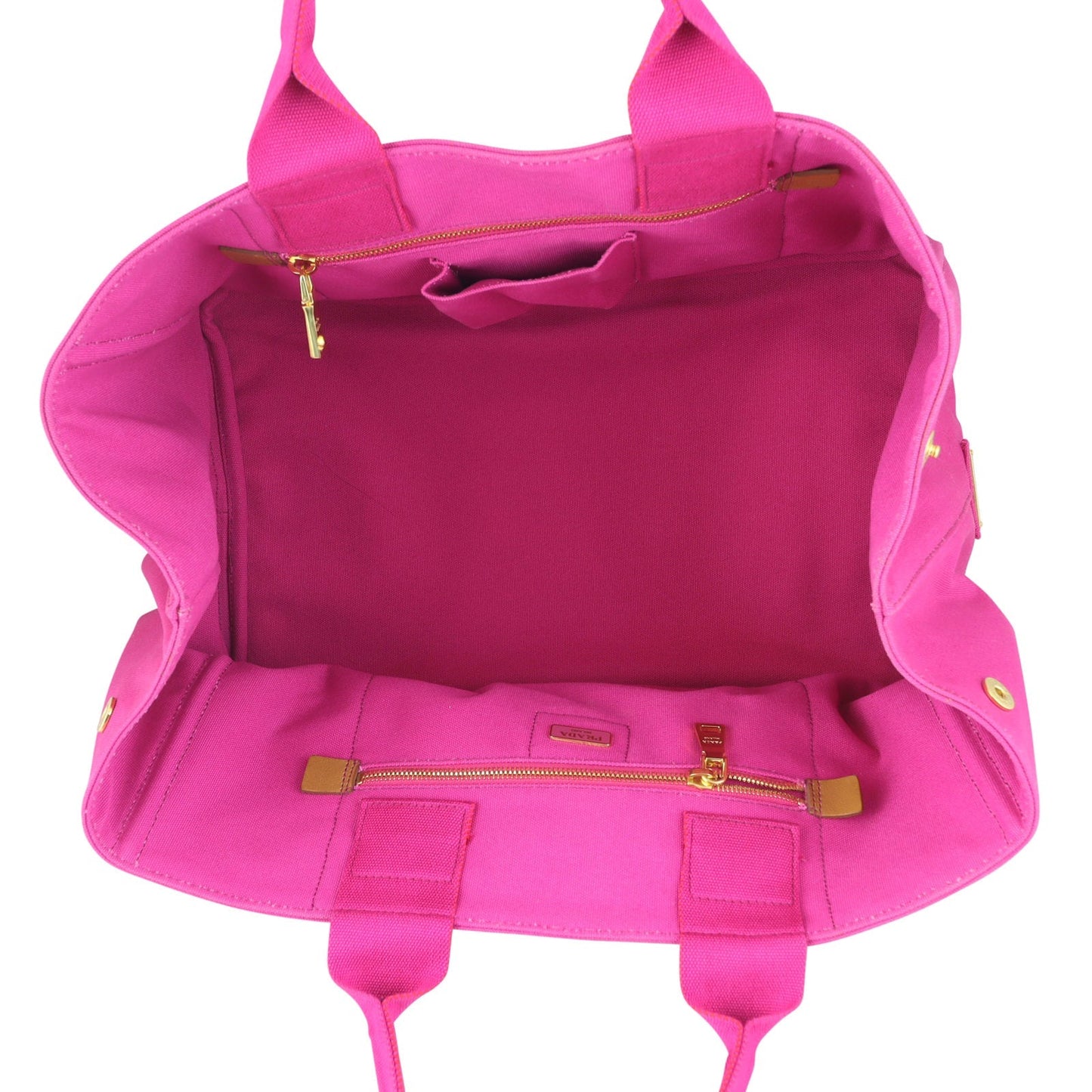 Prada Jardinera Canvas Shopper Large