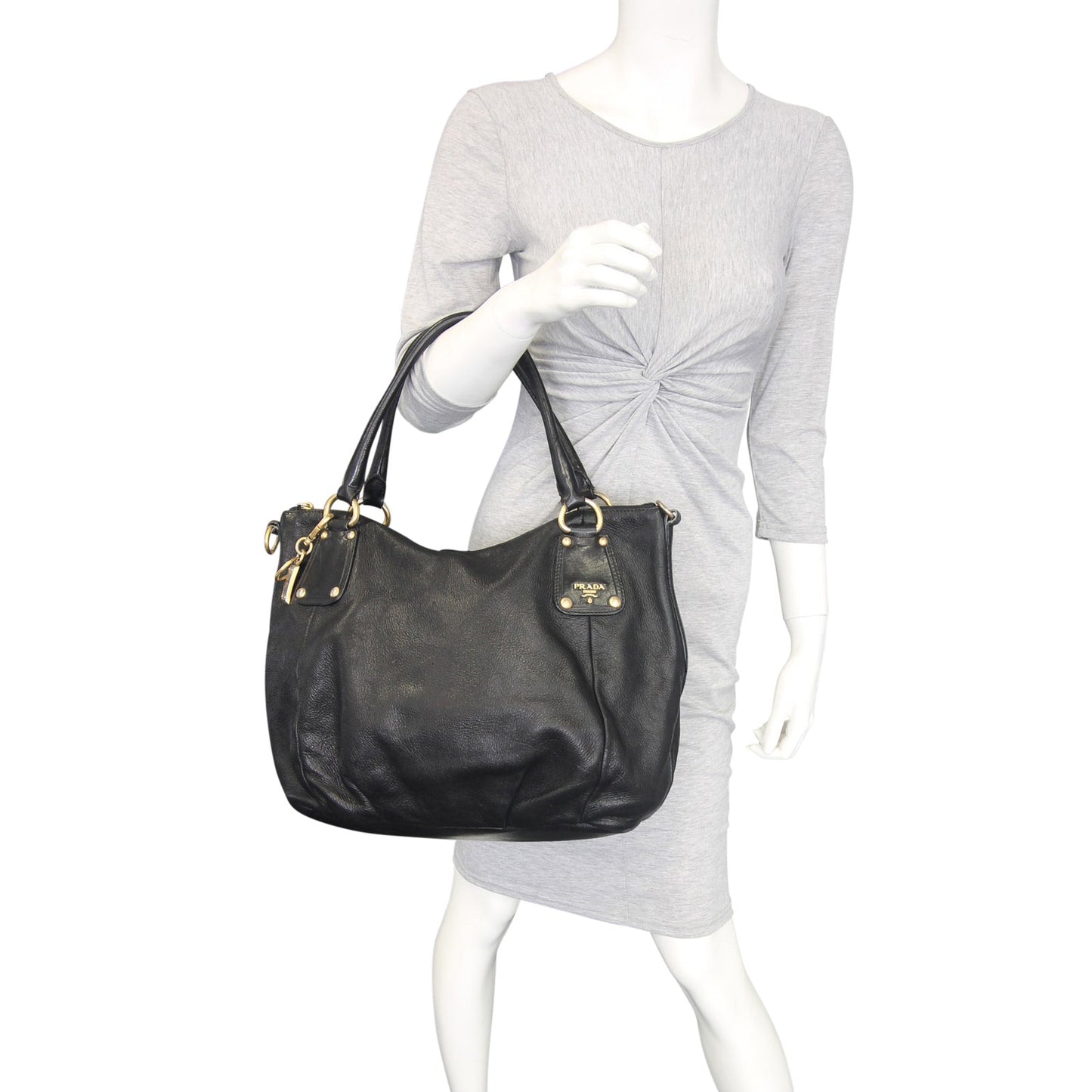 Prada Nappa Leather Tote Bag