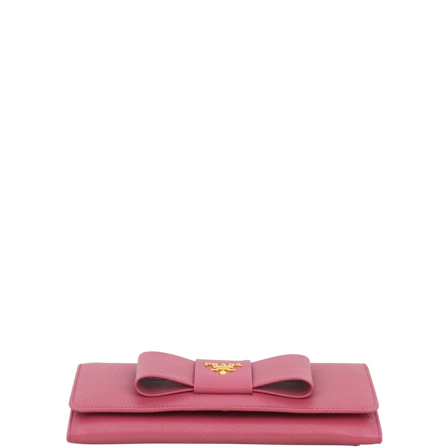 Prada Saffiano Continental Bow Wallet
