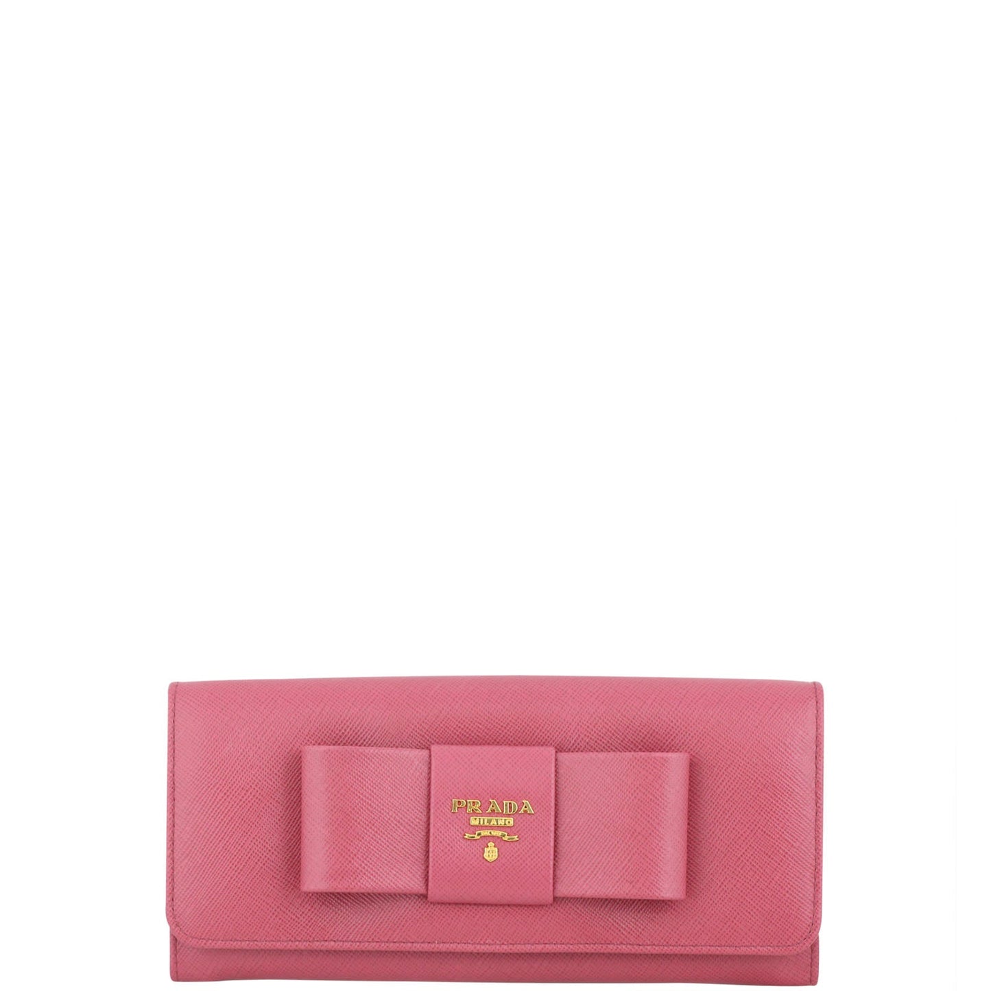Prada Saffiano Continental Bow Wallet