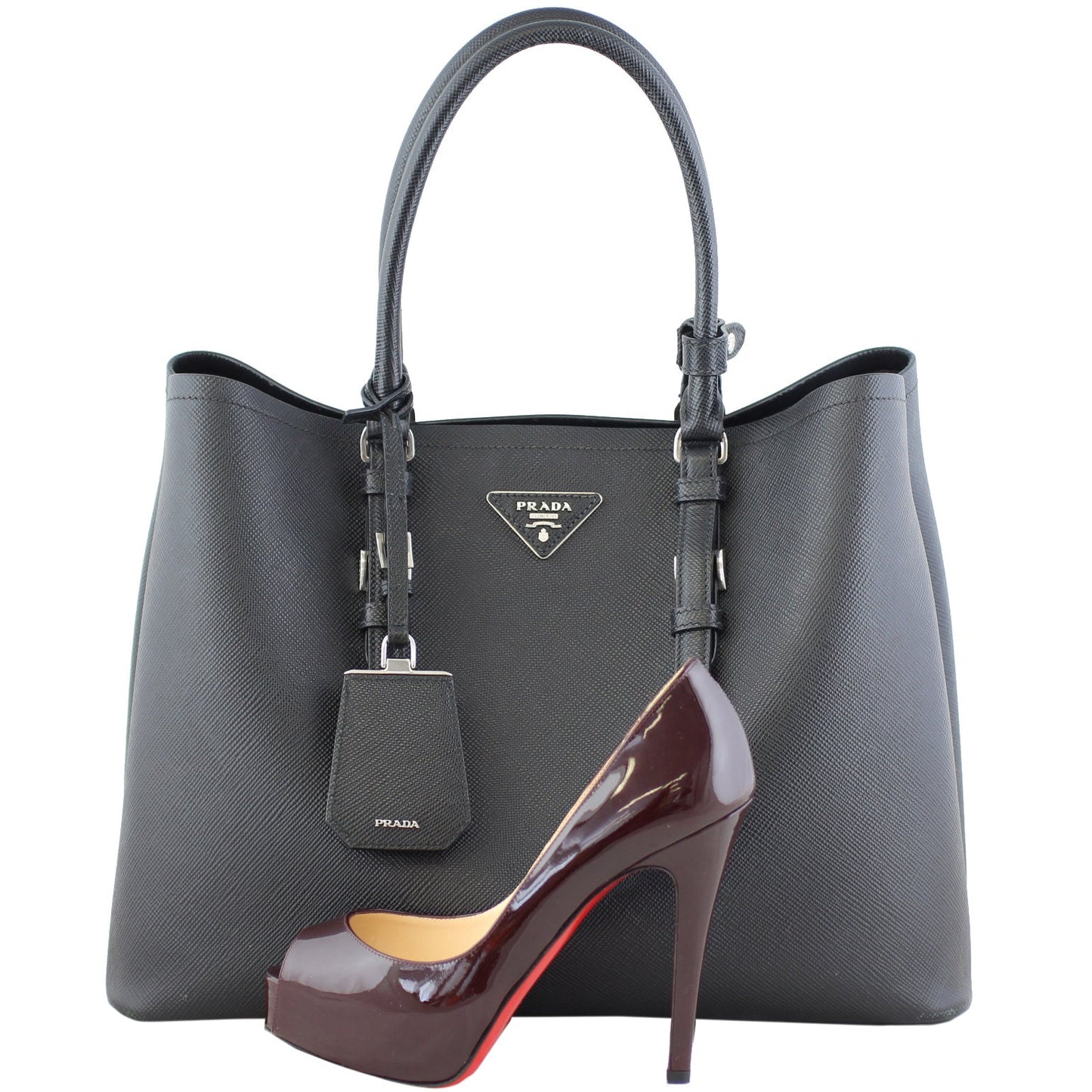 Prada Saffiano Cuir Double Bag Large