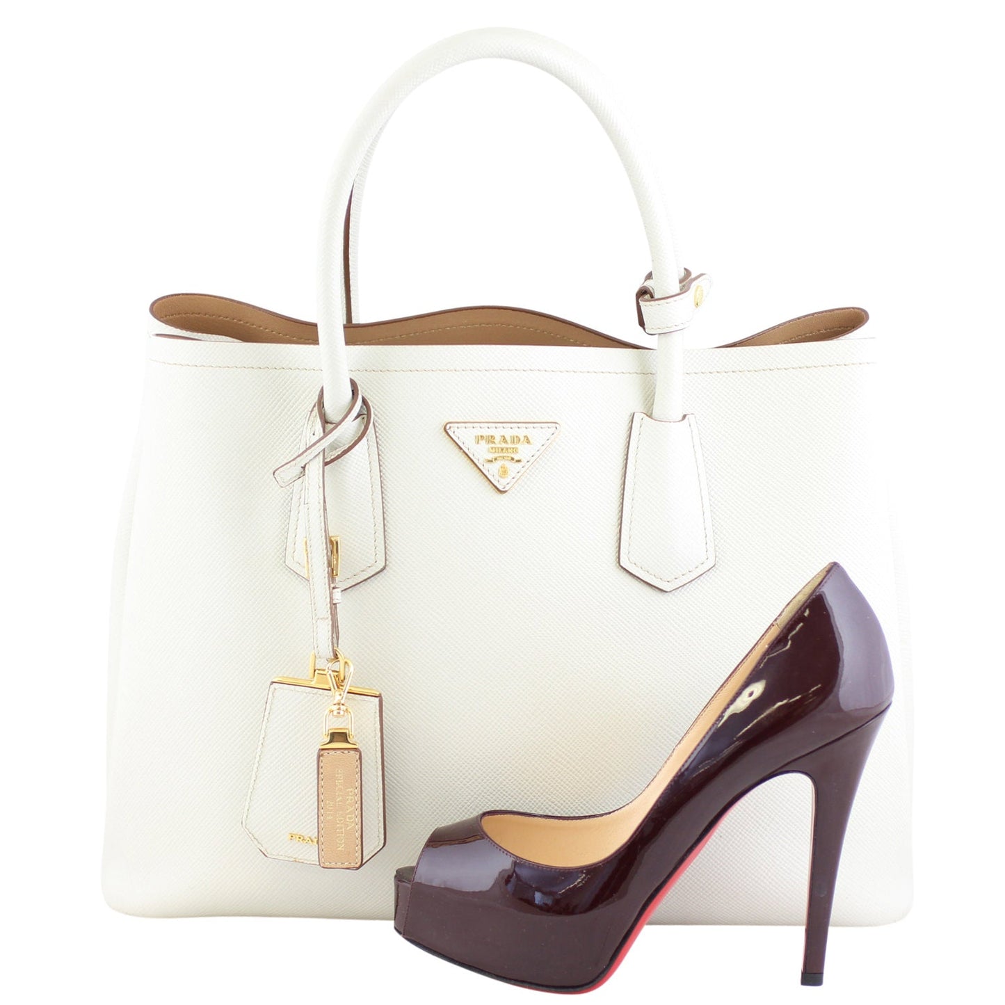 Prada Saffiano Cuir Double Bag Medium