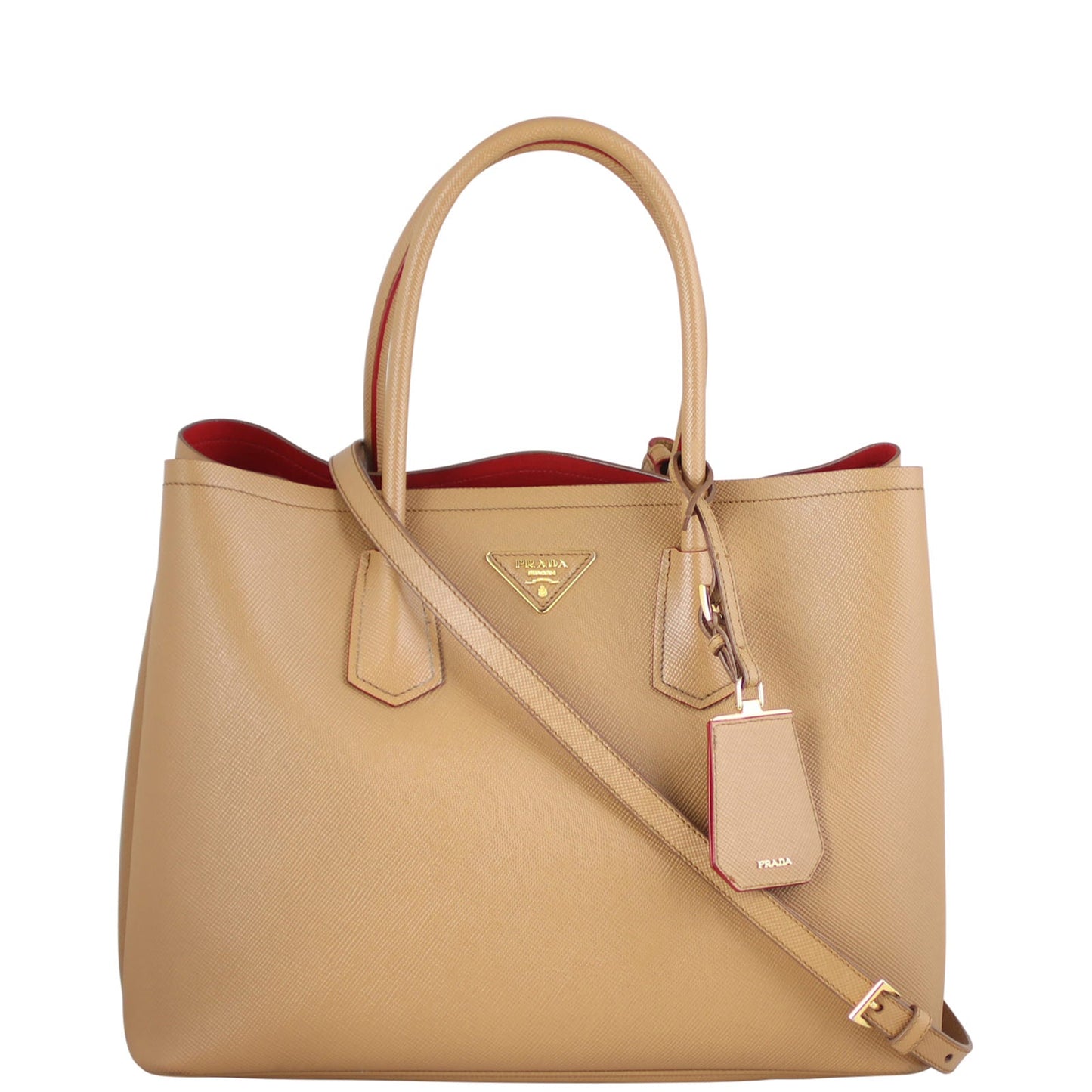 Prada Saffiano Cuir Double Bag Large