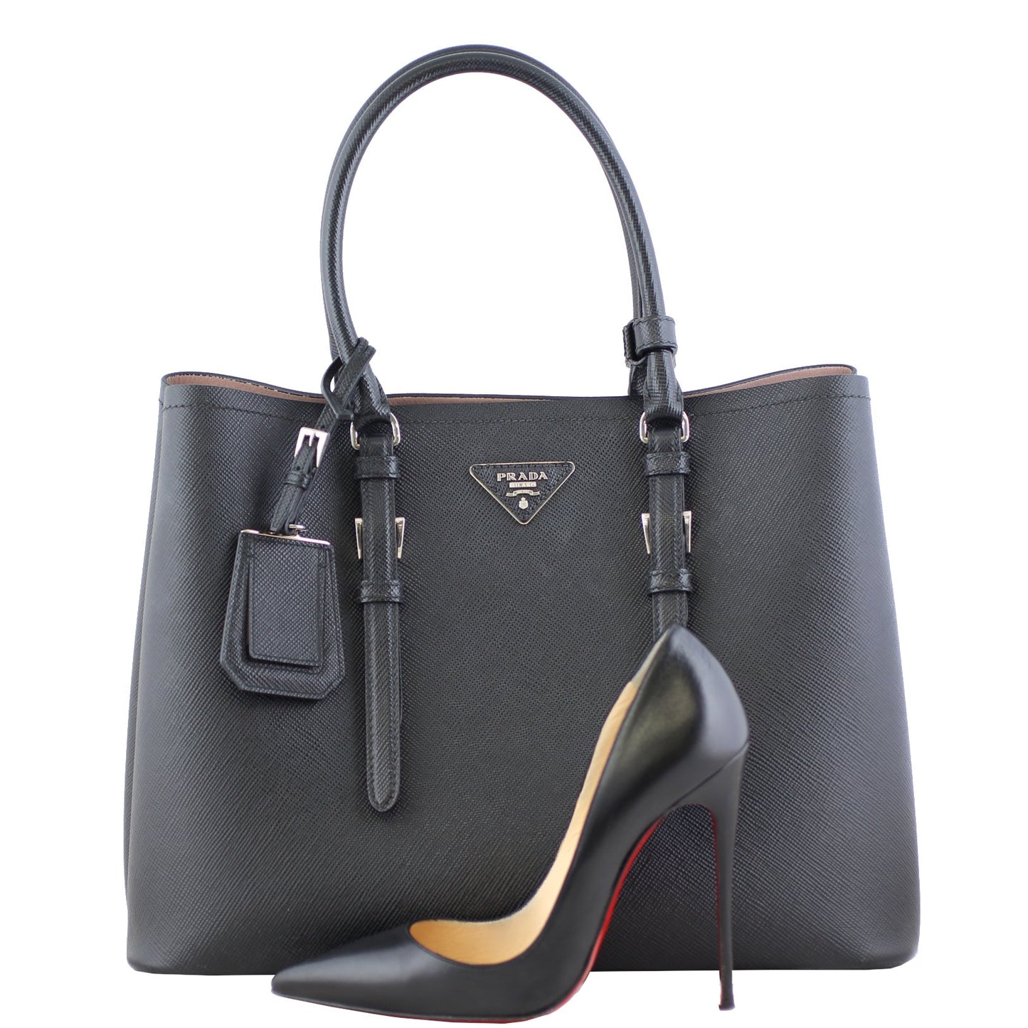 Prada Saffiano Cuir Double Bag Large