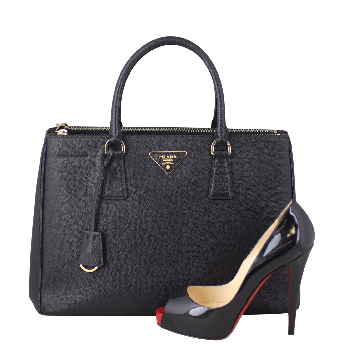 Prada Saffiano Lux Galleria Double Zip Tote Medium