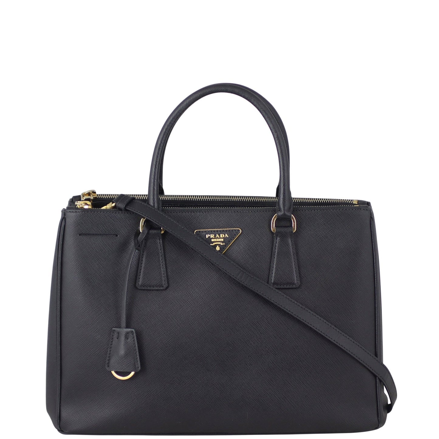 Prada Saffiano Lux Galleria Double Zip Tote Medium
