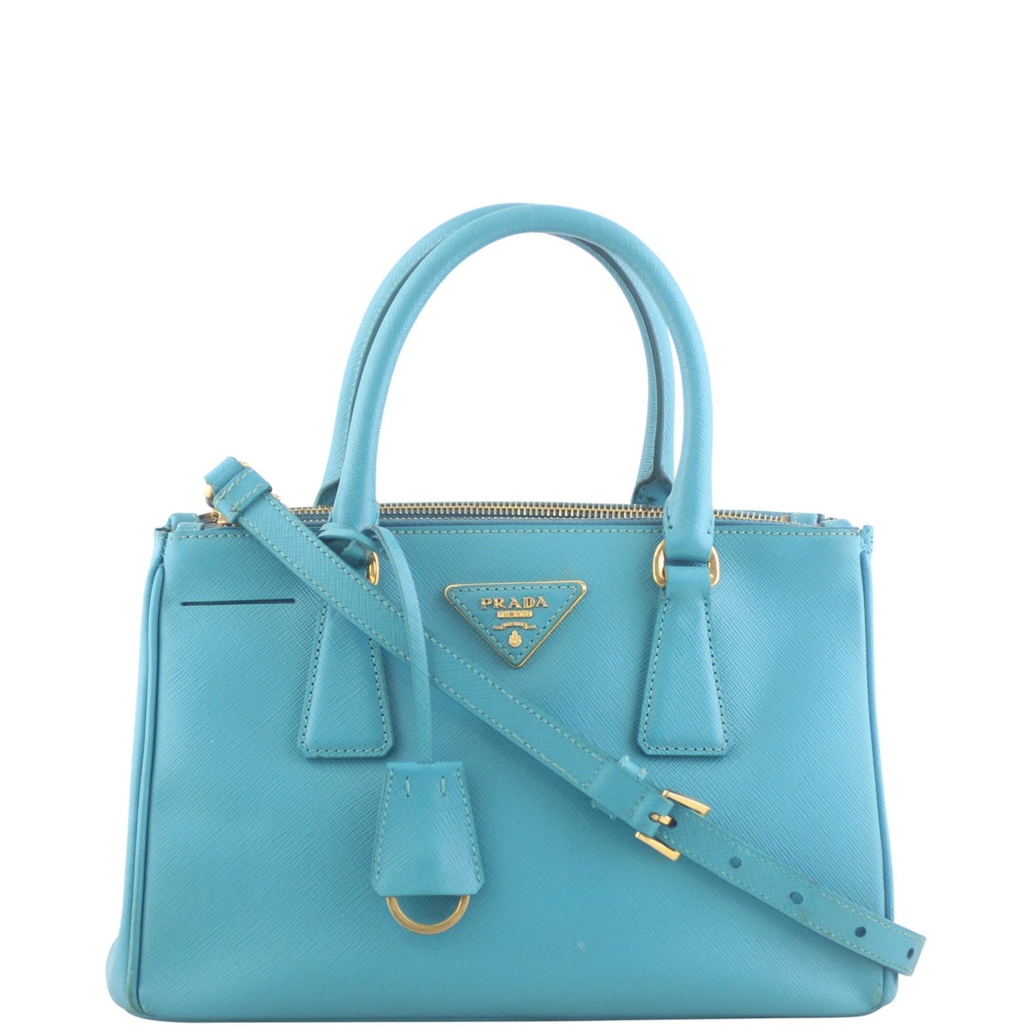Prada Saffiano Galleria Double Zip Tote Mini