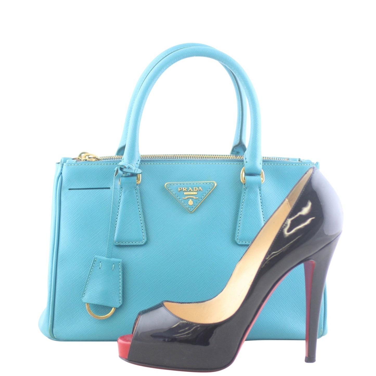 Prada Saffiano Galleria Double Zip Tote Mini
