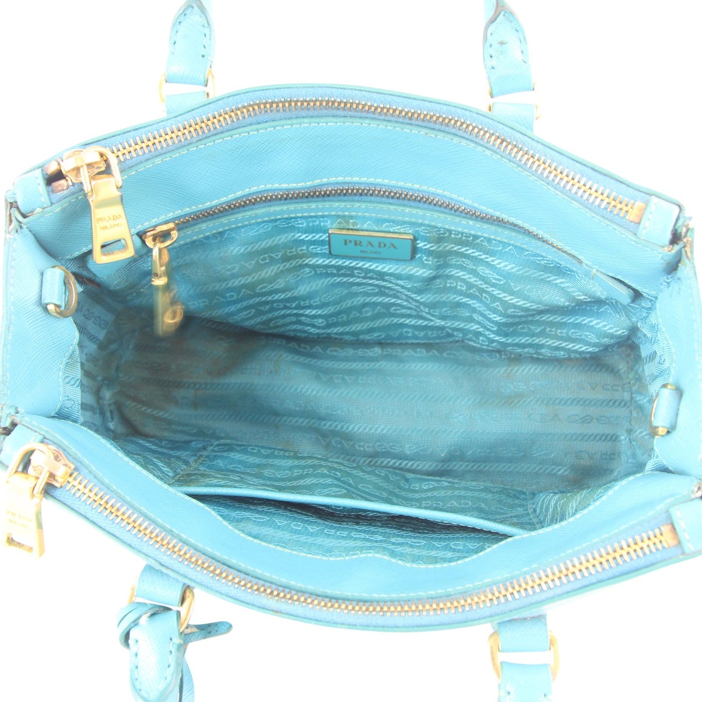 Prada Saffiano Galleria Double Zip Tote Mini