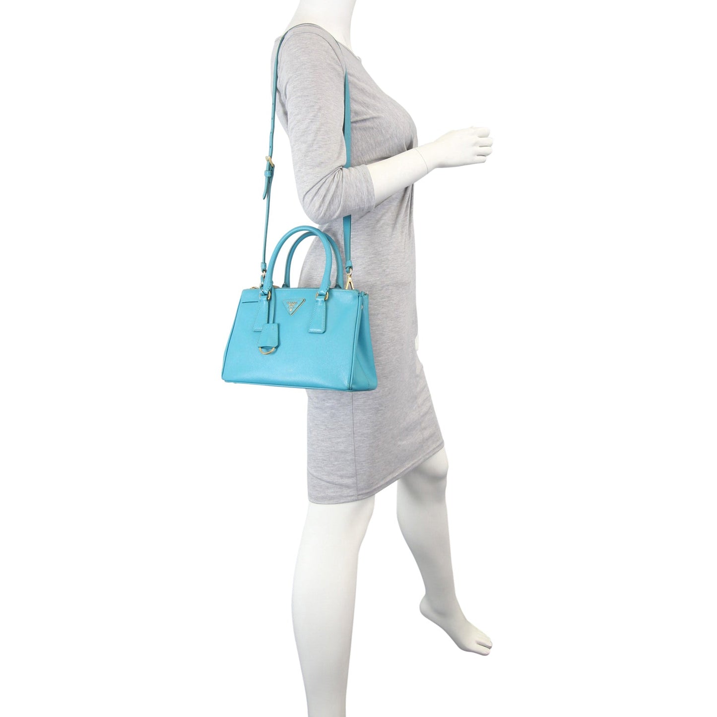 Prada Saffiano Galleria Double Zip Tote Mini