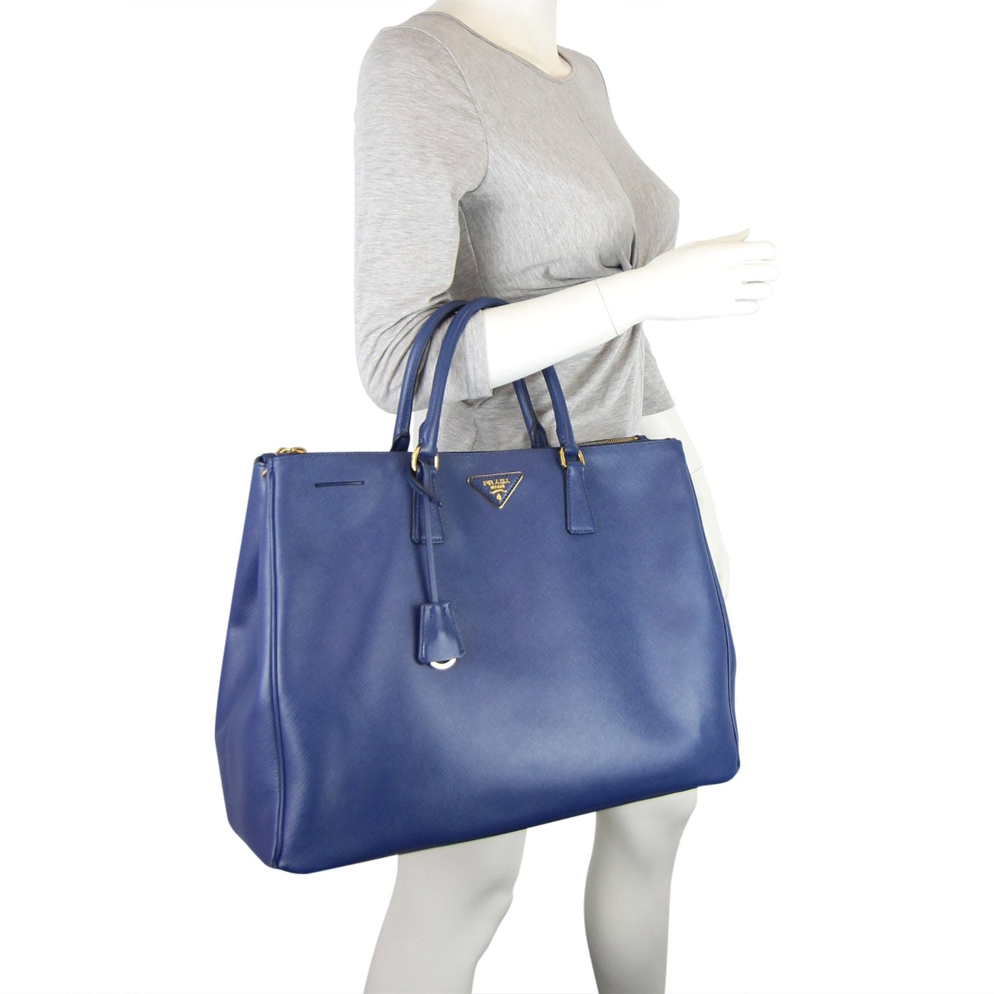 Prada Saffiano Lux Double-zip Tote Large