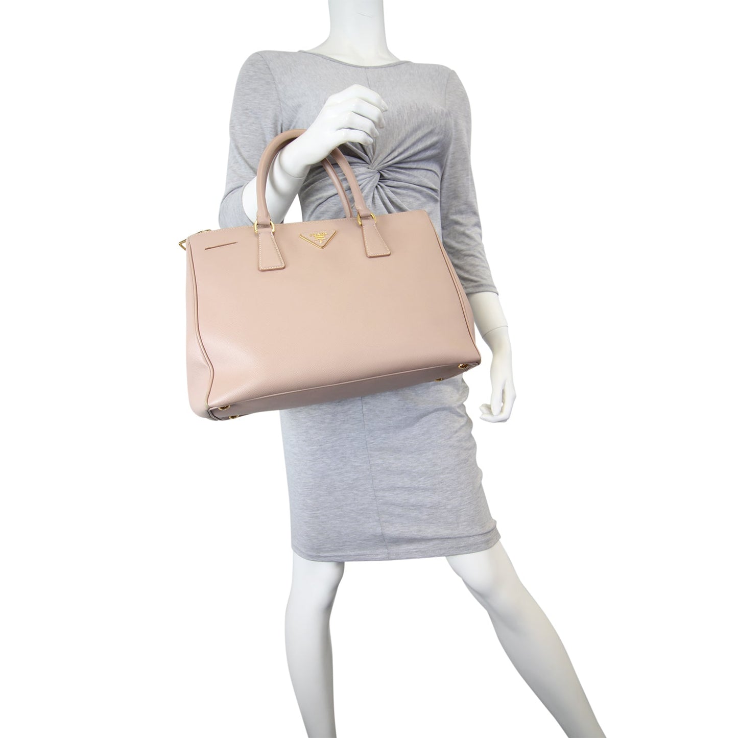 Prada Saffiano Lux Galleria Double Zip Tote Medium