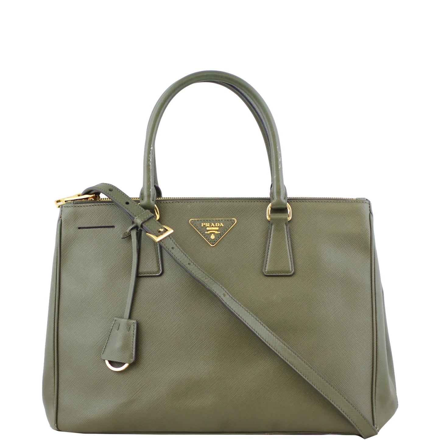 Prada Saffiano Lux Galleria Double Zip Tote Medium