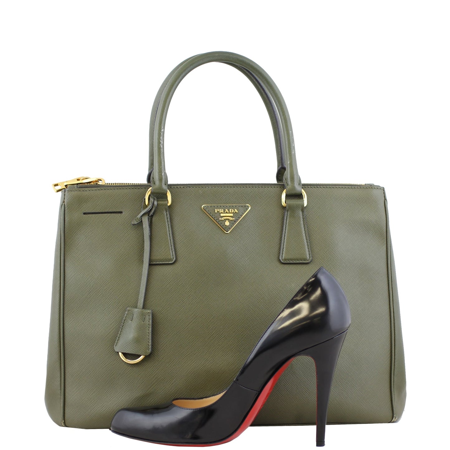 Prada Saffiano Lux Galleria Double Zip Tote Medium