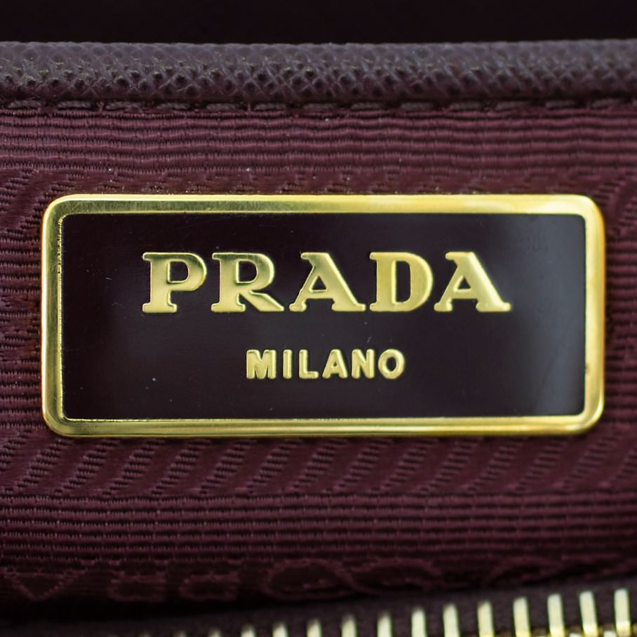 Prada Saffiano Lux Galleria Double Zip Tote Medium