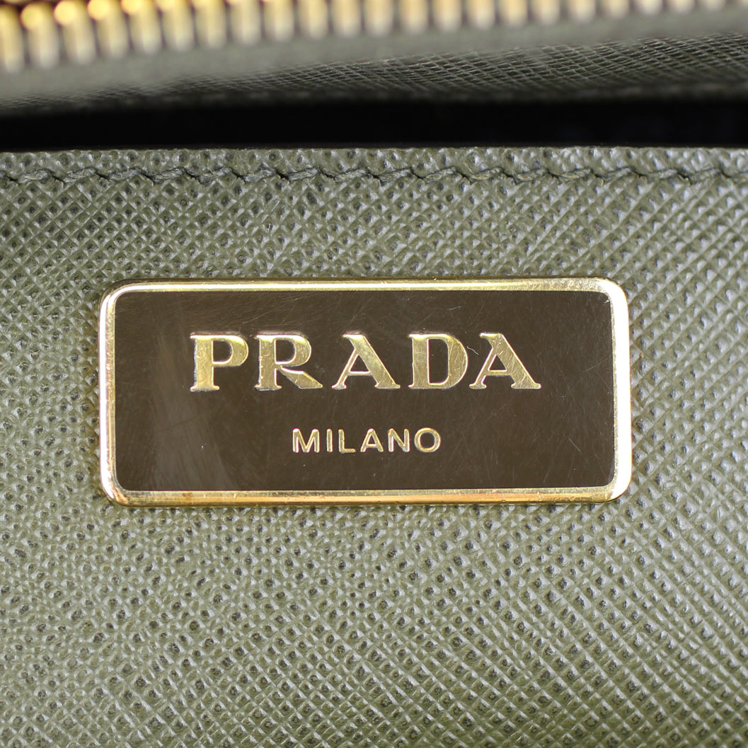 Prada Saffiano Lux Galleria Double Zip Tote Medium