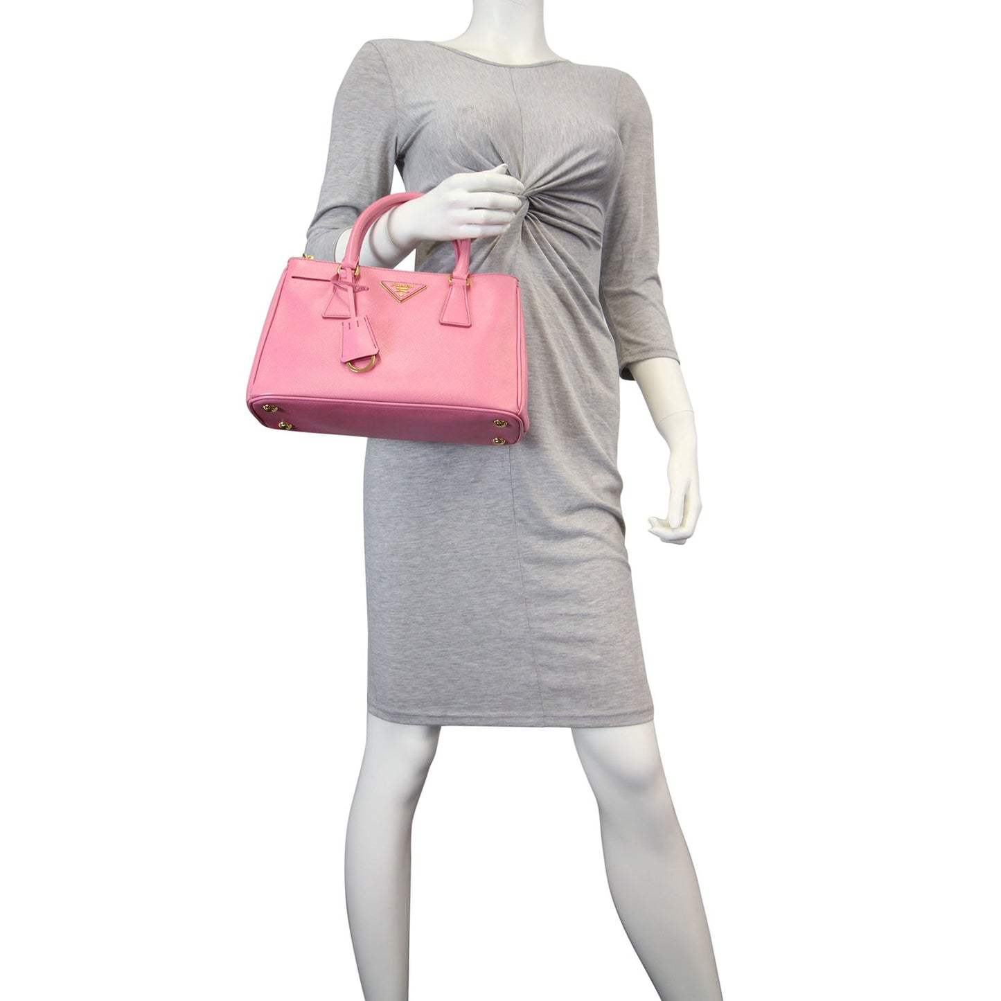 Prada Saffiano Lux Galleria Double Zip Tote Mini