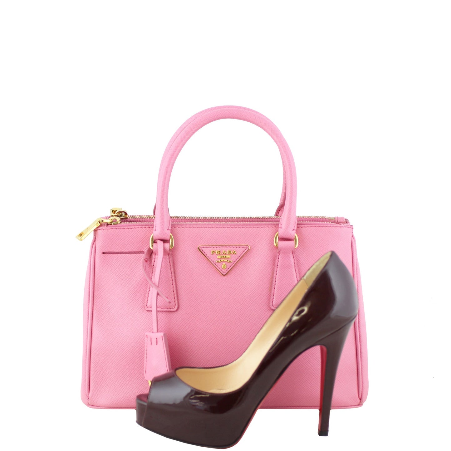 Prada Saffiano Lux Galleria Double Zip Tote Mini