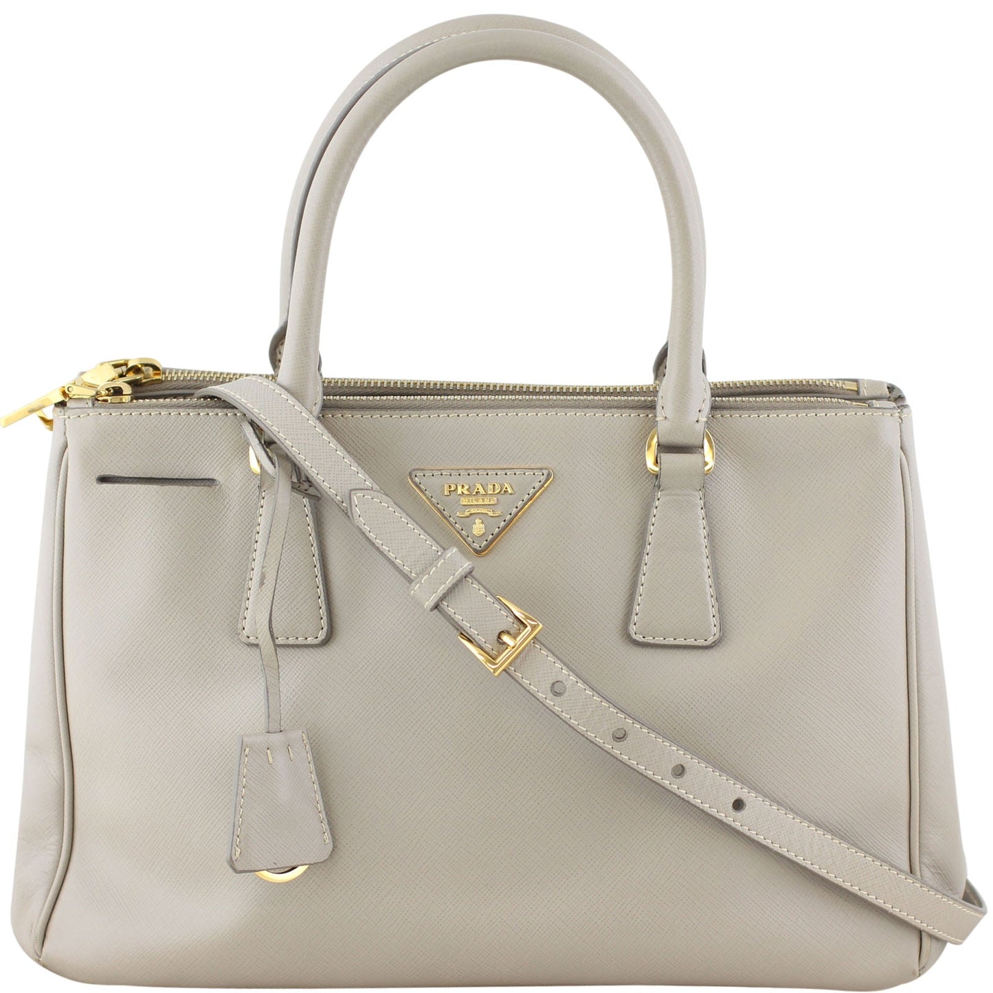 Prada Saffiano Lux Galleria Double Zip Tote Small