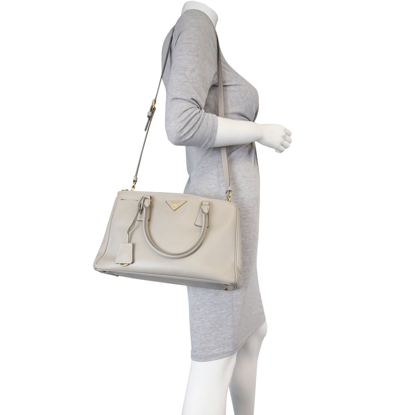 Prada Saffiano Lux Galleria Double Zip Tote Small