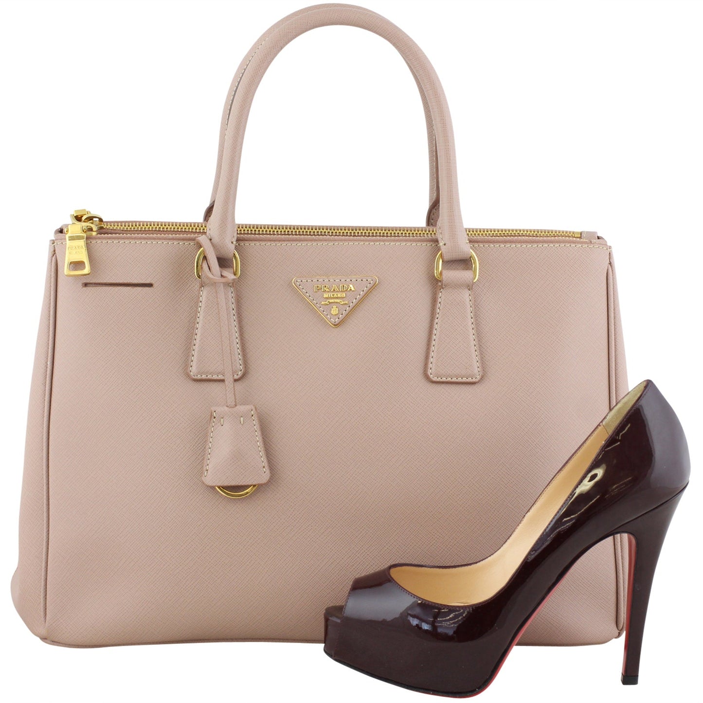 Prada Saffiano Lux Galleria Double Zip Tote
