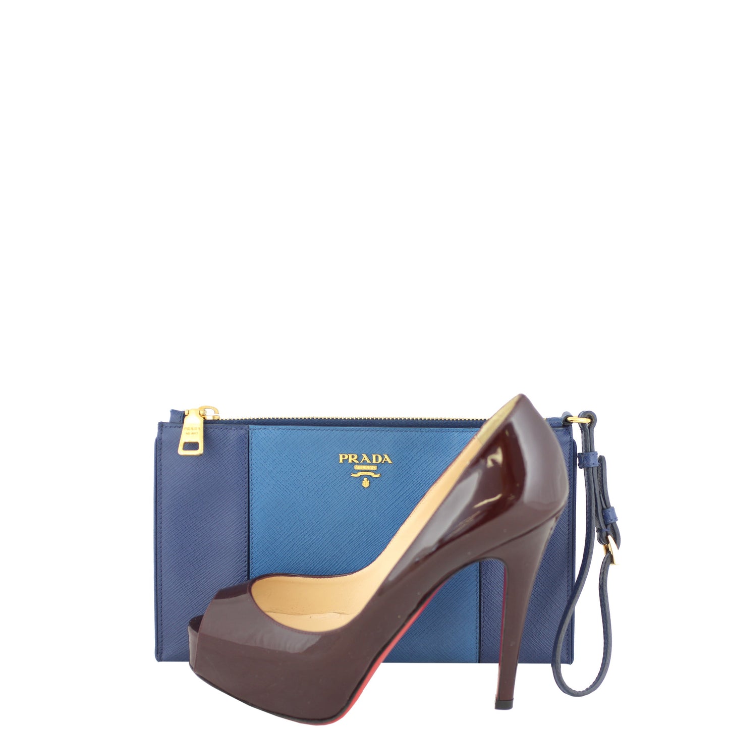 Prada Saffiano Lux Wristlet