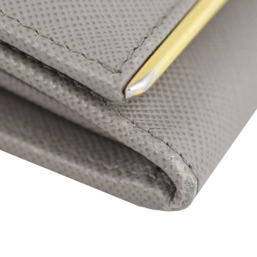 Prada Saffiano Metal Continental Wallet