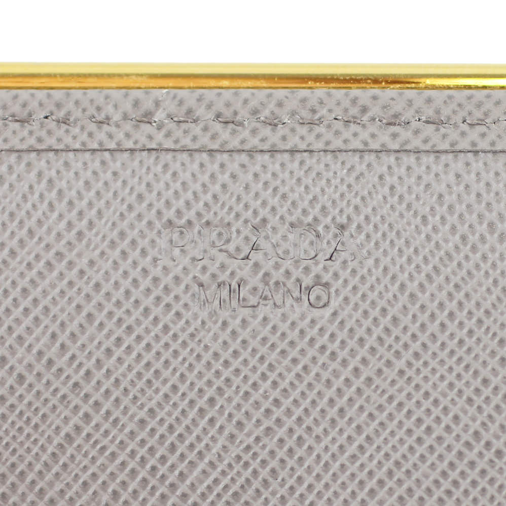 Prada Saffiano Metal Continental Wallet